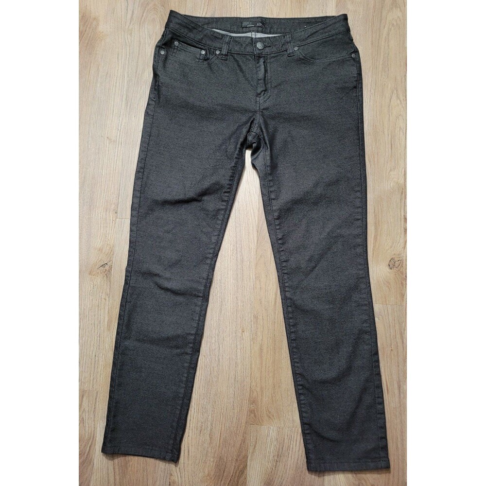 Prana Kayla Jeans Denim Gray wash Mid Rise Straight Leg size 8 29